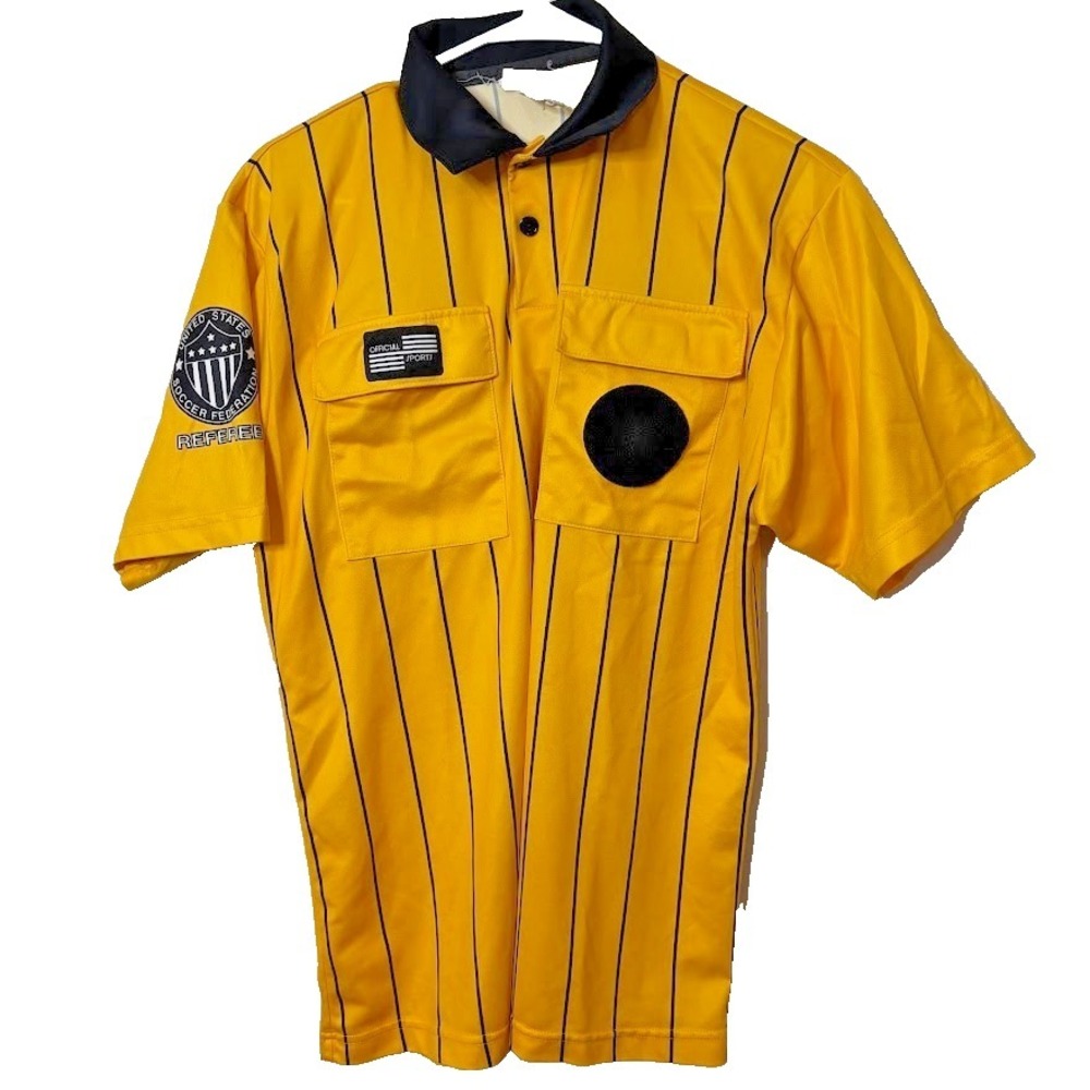 Official Sports Soccer‎ Referee Jersey Men's Small Yellow International USSF